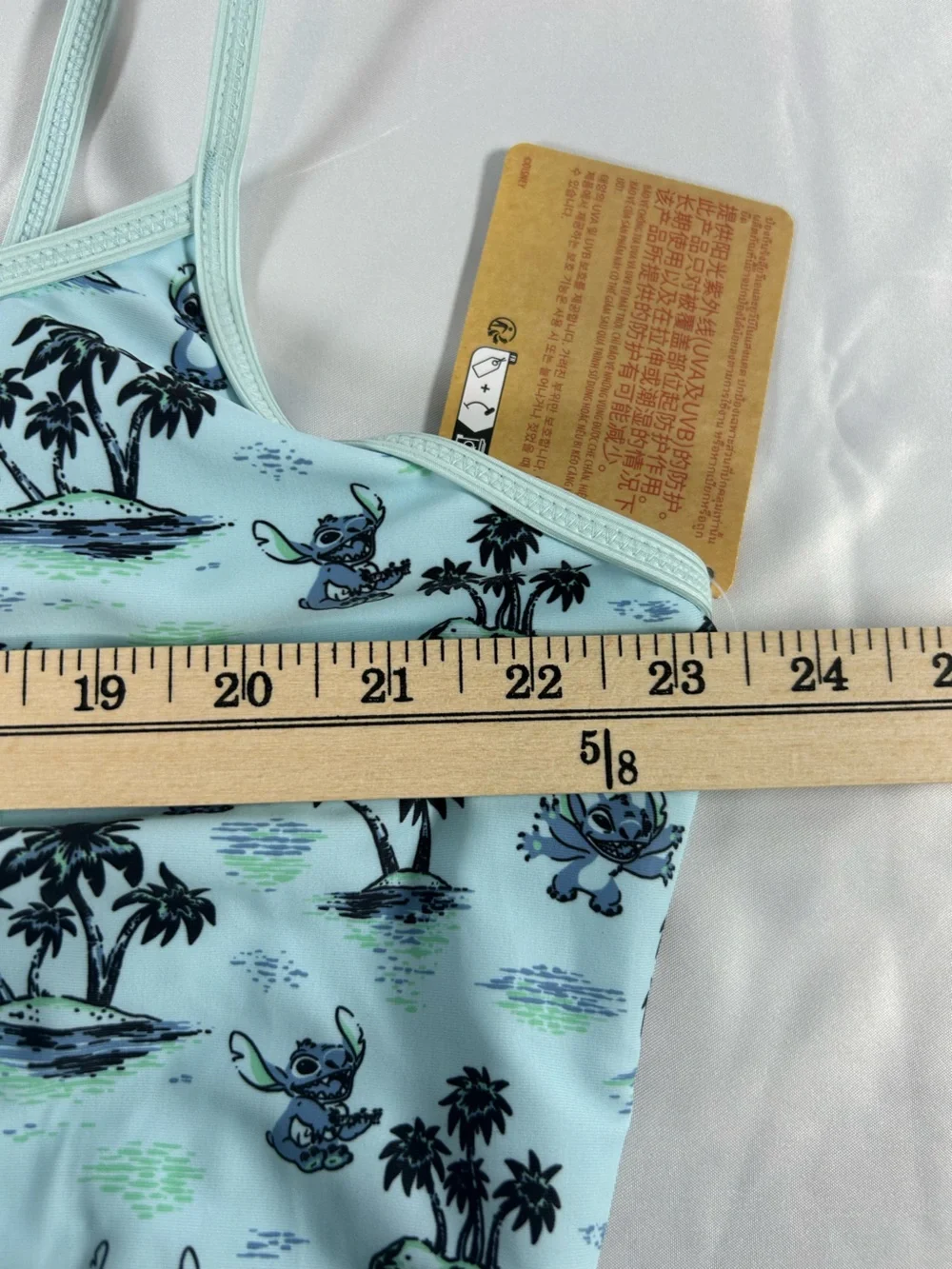 Disney Stitch One Piece Swimsuit 3X Blue UPF50+ Beach Resort Park Vacation NWT